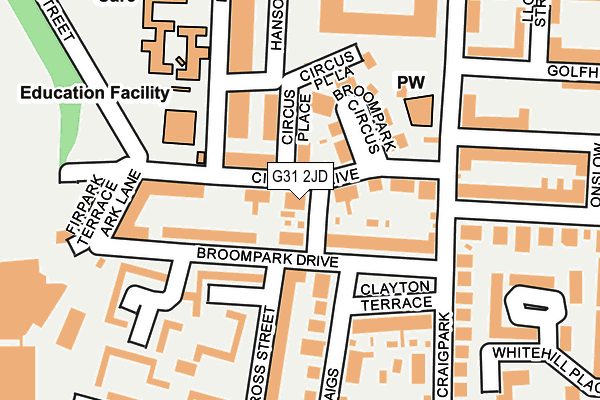 G31 2JD map - OS OpenMap – Local (Ordnance Survey)