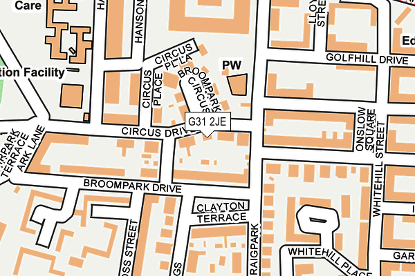G31 2JE map - OS OpenMap – Local (Ordnance Survey)