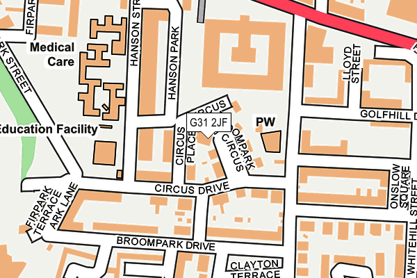 G31 2JF map - OS OpenMap – Local (Ordnance Survey)