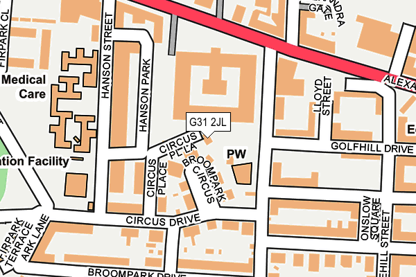 G31 2JL map - OS OpenMap – Local (Ordnance Survey)