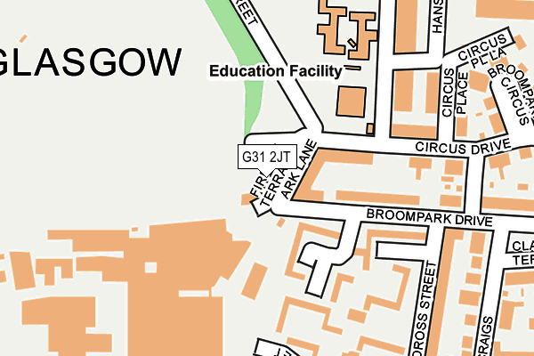 G31 2JT map - OS OpenMap – Local (Ordnance Survey)