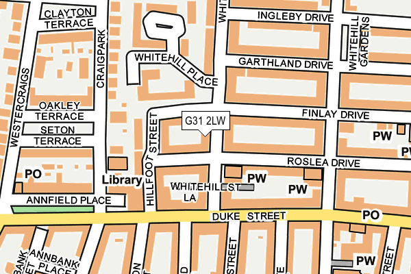 G31 2LW map - OS OpenMap – Local (Ordnance Survey)