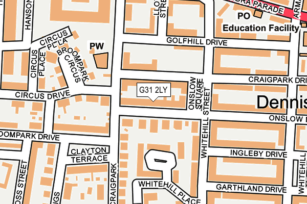 G31 2LY map - OS OpenMap – Local (Ordnance Survey)