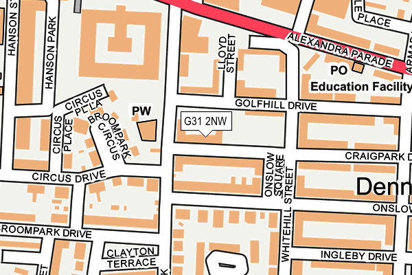 G31 2NW map - OS OpenMap – Local (Ordnance Survey)