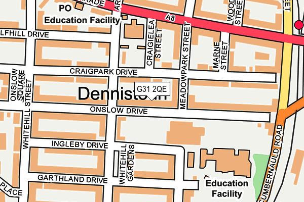 G31 2QE map - OS OpenMap – Local (Ordnance Survey)