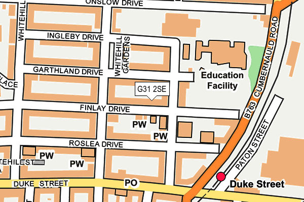 G31 2SE map - OS OpenMap – Local (Ordnance Survey)