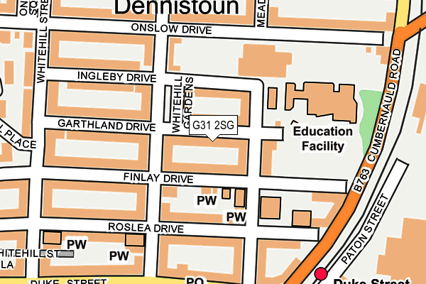 G31 2SG map - OS OpenMap – Local (Ordnance Survey)