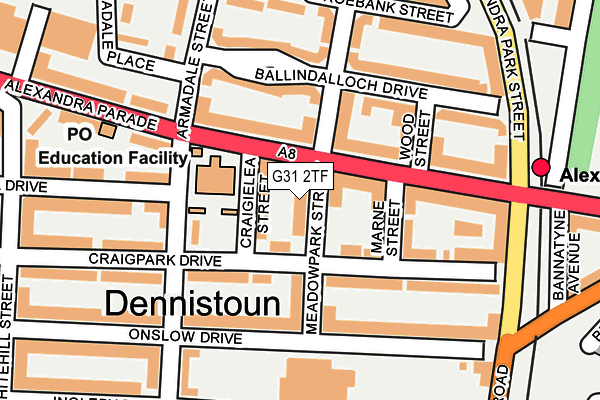 G31 2TF map - OS OpenMap – Local (Ordnance Survey)