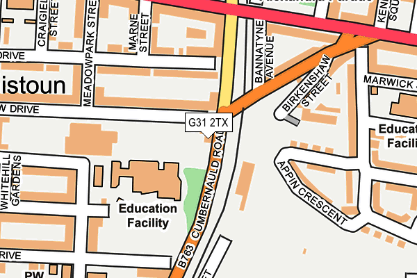 G31 2TX map - OS OpenMap – Local (Ordnance Survey)