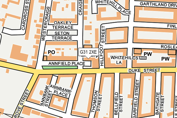 G31 2XE map - OS OpenMap – Local (Ordnance Survey)