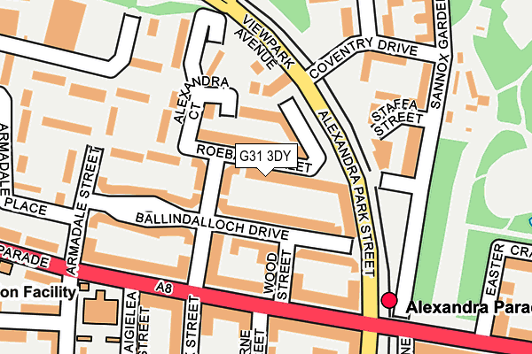 G31 3DY map - OS OpenMap – Local (Ordnance Survey)