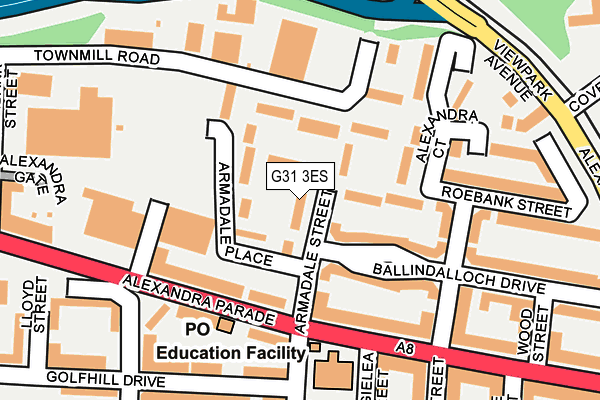 G31 3ES map - OS OpenMap – Local (Ordnance Survey)