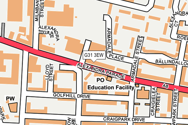 G31 3EW map - OS OpenMap – Local (Ordnance Survey)
