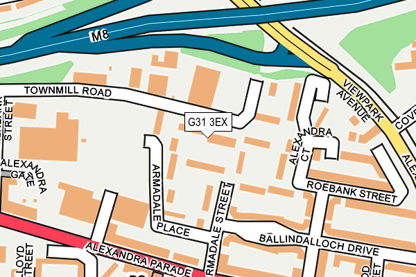 G31 3EX map - OS OpenMap – Local (Ordnance Survey)