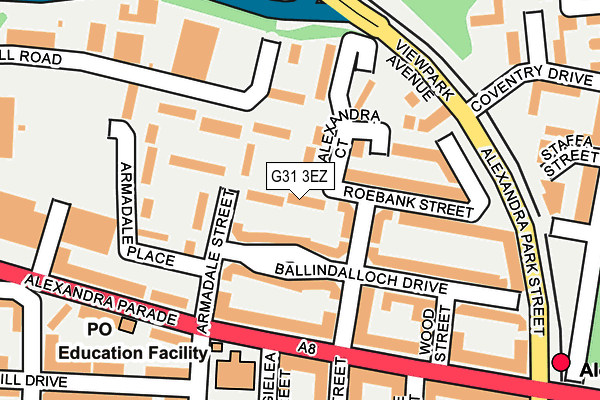 G31 3EZ map - OS OpenMap – Local (Ordnance Survey)