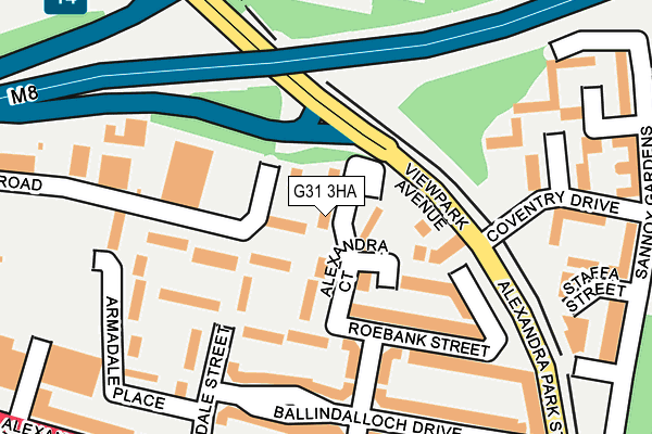G31 3HA map - OS OpenMap – Local (Ordnance Survey)