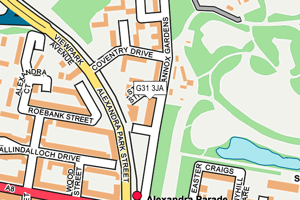 G31 3JA map - OS OpenMap – Local (Ordnance Survey)