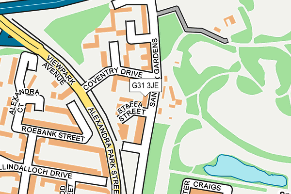 G31 3JE map - OS OpenMap – Local (Ordnance Survey)
