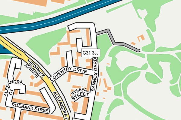 G31 3JJ map - OS OpenMap – Local (Ordnance Survey)