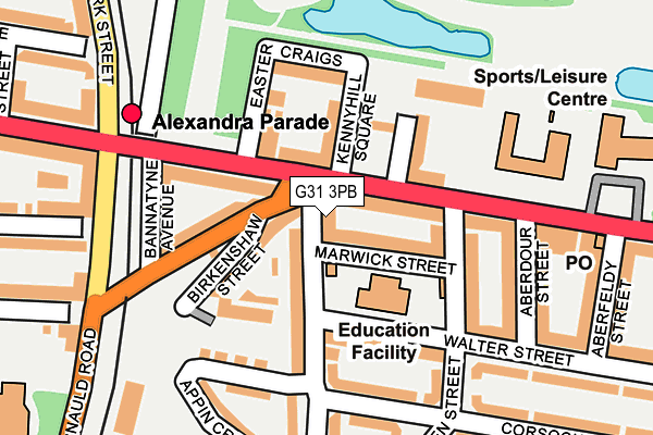 G31 3PB map - OS OpenMap – Local (Ordnance Survey)