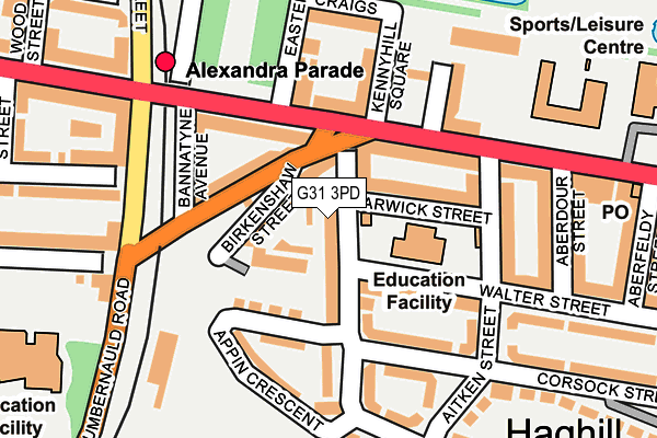 G31 3PD map - OS OpenMap – Local (Ordnance Survey)