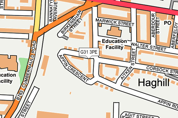 G31 3PE map - OS OpenMap – Local (Ordnance Survey)