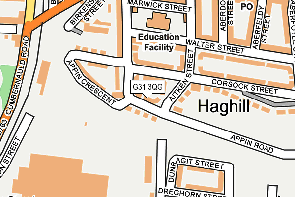 G31 3QG map - OS OpenMap – Local (Ordnance Survey)