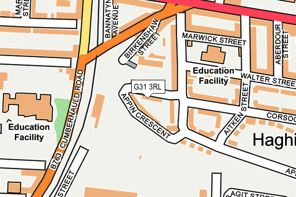 G31 3RL map - OS OpenMap – Local (Ordnance Survey)