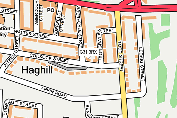 G31 3RX map - OS OpenMap – Local (Ordnance Survey)