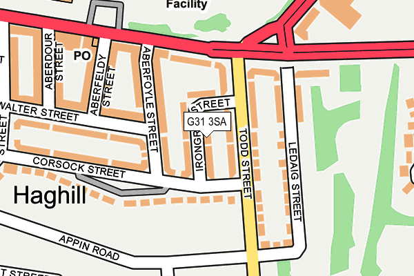 G31 3SA map - OS OpenMap – Local (Ordnance Survey)