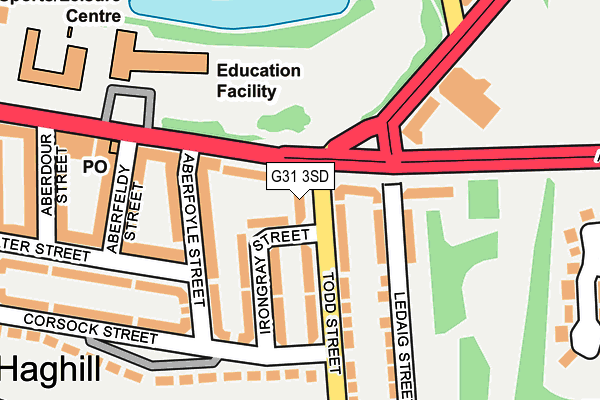 G31 3SD map - OS OpenMap – Local (Ordnance Survey)