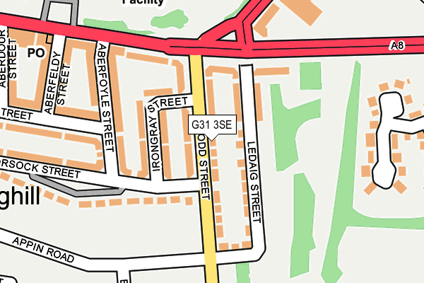 G31 3SE map - OS OpenMap – Local (Ordnance Survey)