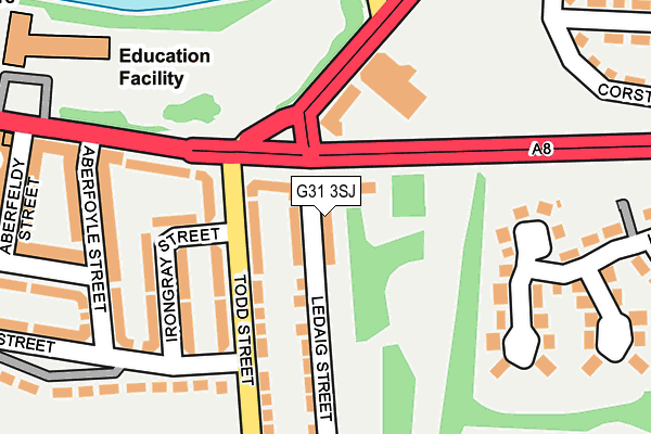 G31 3SJ map - OS OpenMap – Local (Ordnance Survey)