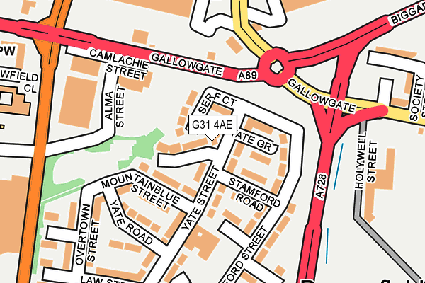G31 4AE map - OS OpenMap – Local (Ordnance Survey)