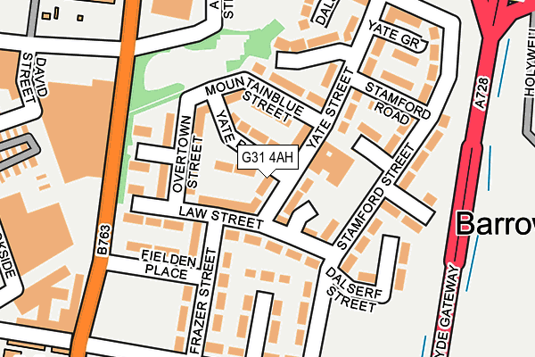 G31 4AH map - OS OpenMap – Local (Ordnance Survey)