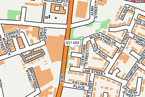 G31 4AX map - OS OpenMap – Local (Ordnance Survey)