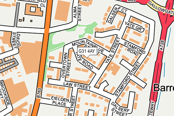 G31 4AY map - OS OpenMap – Local (Ordnance Survey)