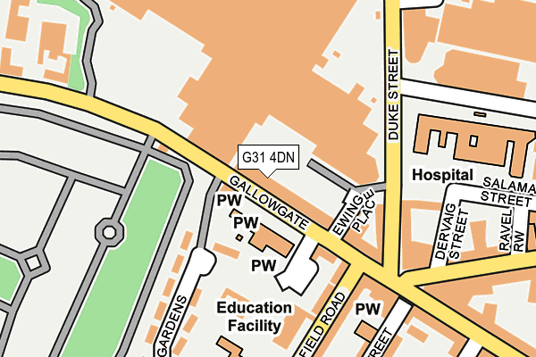G31 4DN map - OS OpenMap – Local (Ordnance Survey)
