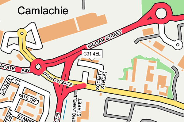 G31 4EL map - OS OpenMap – Local (Ordnance Survey)