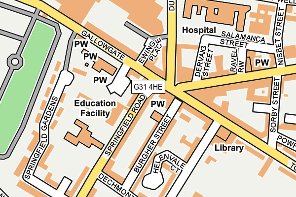 G31 4HE map - OS OpenMap – Local (Ordnance Survey)