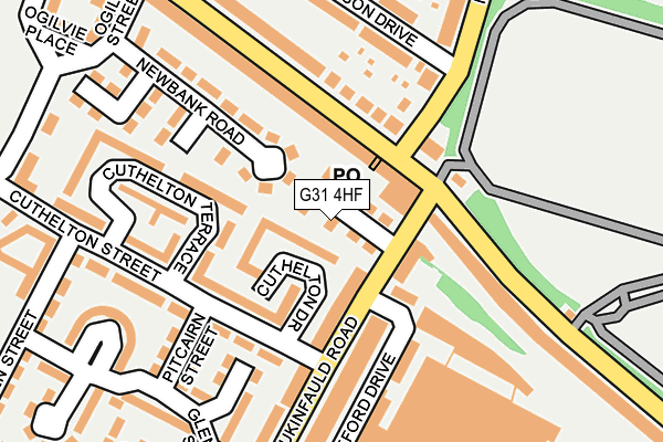 G31 4HF map - OS OpenMap – Local (Ordnance Survey)
