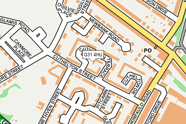 G31 4HU map - OS OpenMap – Local (Ordnance Survey)