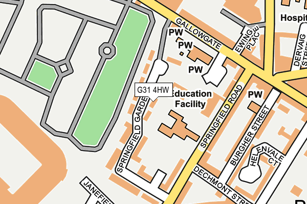 G31 4HW map - OS OpenMap – Local (Ordnance Survey)