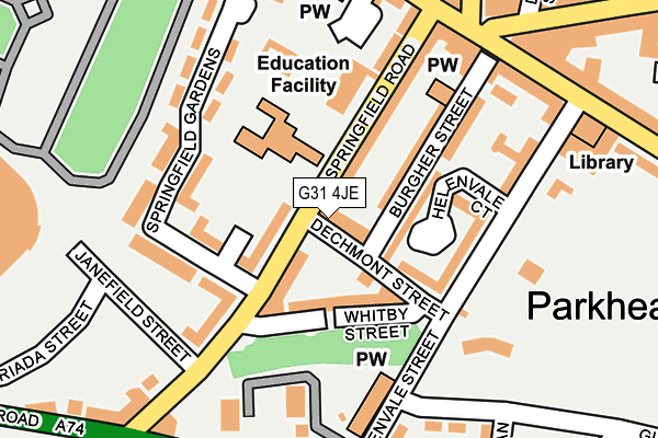 G31 4JE map - OS OpenMap – Local (Ordnance Survey)