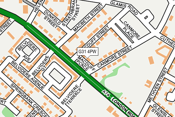 G31 4PW map - OS OpenMap – Local (Ordnance Survey)