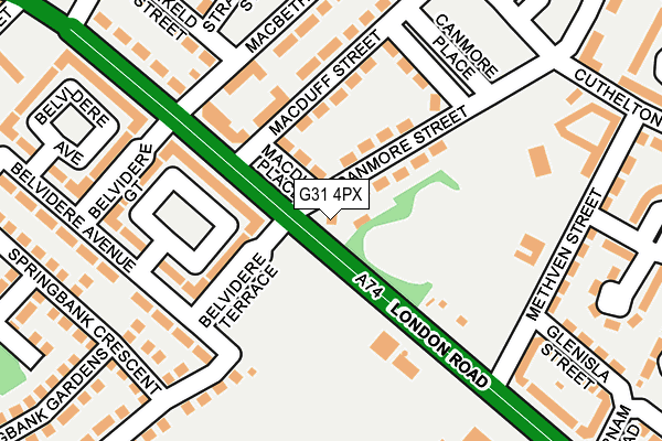 G31 4PX map - OS OpenMap – Local (Ordnance Survey)