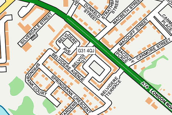 G31 4QJ map - OS OpenMap – Local (Ordnance Survey)