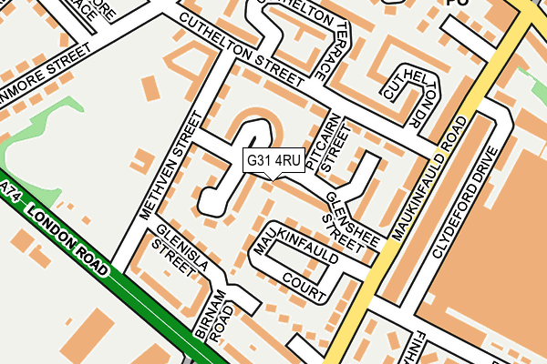 G31 4RU map - OS OpenMap – Local (Ordnance Survey)