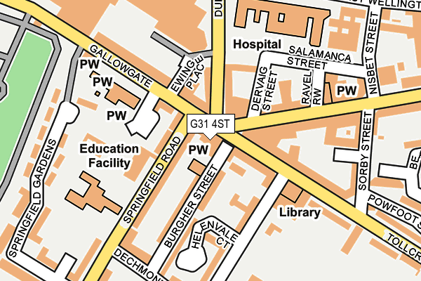 G31 4ST map - OS OpenMap – Local (Ordnance Survey)
