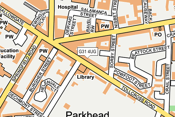 G31 4UG map - OS OpenMap – Local (Ordnance Survey)